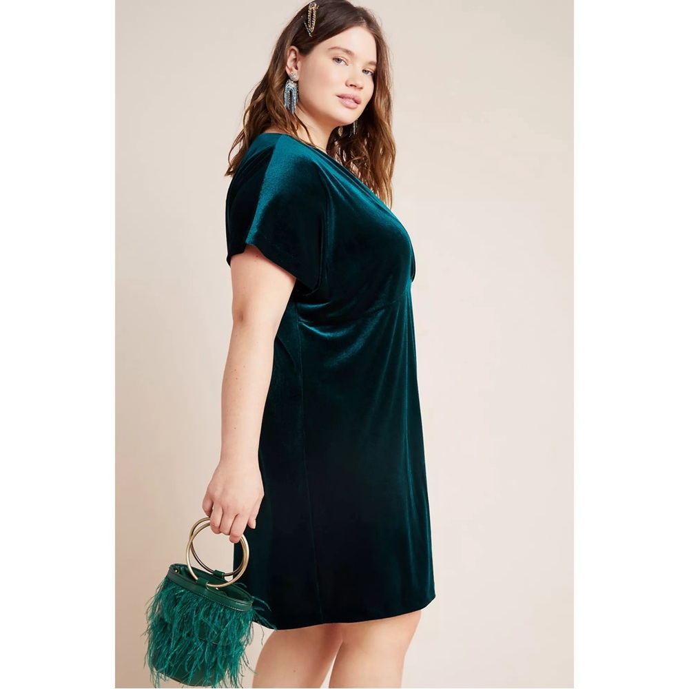 Anthropologie Nancy Green Velvet Tunic Dress NWT SZ 1X - Picture 3 of 16